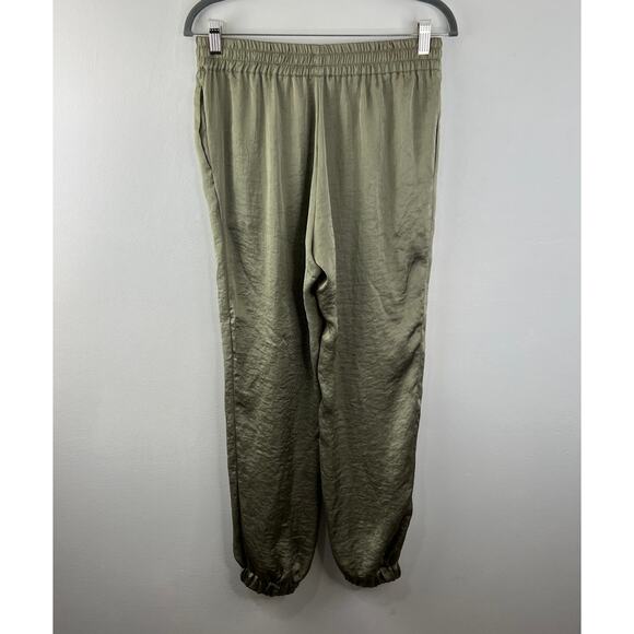 ZARA Trafaluc Collection Jogger Pants Green Elastic Waist Drawstring Size Medium - Picture 5 of 8